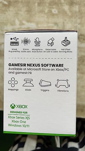 Controle GameSir G7 SE, Com fio, Xbox e Windows