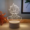 PopLumos - Luminária led 3d, abajur de mesa, goku