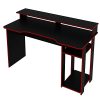 Mesa gamer ME4153 Preto/Vermelho
