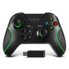 Controle sem fio Xbox One, controle de jogo Zamia Gamepad 2,4 GHZ compatível com Xbox One/One S/One X/One Series X/S/Elite/PC Windows 7/8/10 com vibração dupla integrada (preto)