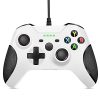 Zamia Xbox One Controle com fio, controle de jogos Xbox One com fio USB Gamepad Joypad com vibração dupla para Xbox One/S/X/PC com Windows 7/8/10 (branco)