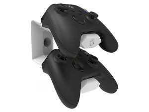 Suporte de Parede Compatível Com 2 Controles do Xbox ou PlayStation- Branco