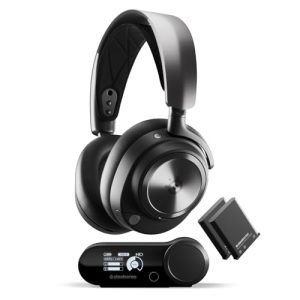 SteelSeries Arctis Nova Pro Fone de ouvido para jogos sem fio – Drivers Hi-Fi premium – Cancelamento de ruído ativo – Infinity Power System – Microfone ClearCast Gen 2 – PC, PS5, PS4, Switch, Mobile