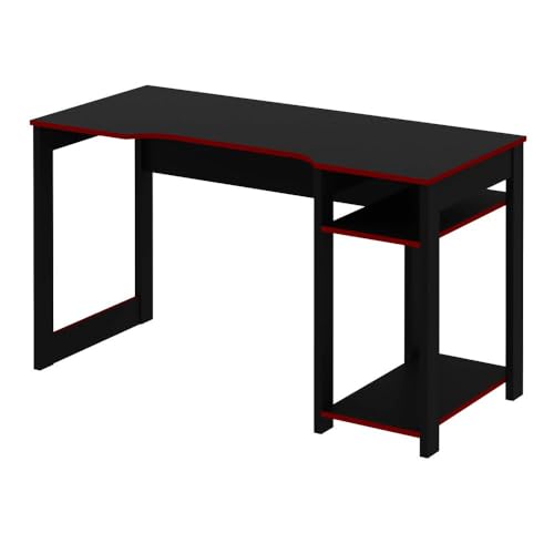 Mesa gamer ME4152 Preto/Vermelho