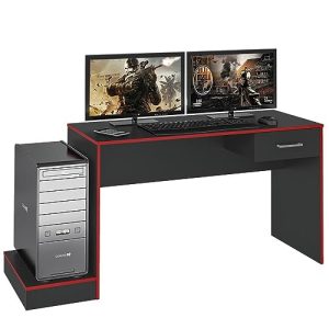 Mesa para jogos online GAMER cor Preto/Vermelho - Artely