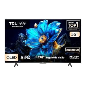 Smart TV TCL 55 Polegadas QLED 4K P7K WiFi Bluetooth Google TV HDR10+ Dolby Atmos Dolby Vision 55P7K