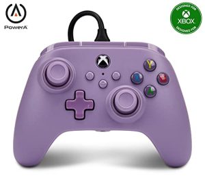 PowerA Nano Enhanced Wired Controller for Xbox Series X|S - Lilac, portable, compact, gamepad, video game, gaming controller, works with Xbox One and Windows 10/11