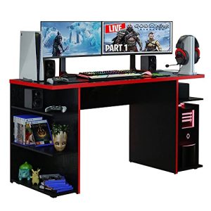 Mesa para Computador Gamer Madesa 9409 - Preto/vermelho