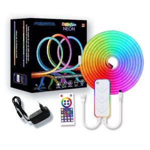 Fita Led Inteligente DreamColor Neon Novadigital CLW-NEON RGBIC 6803 Efeito Neon Tuya e SmartLife - Rolo de 5 Metros - Compatível com Alexa e Google Assistente